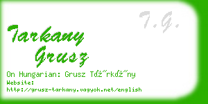 tarkany grusz business card